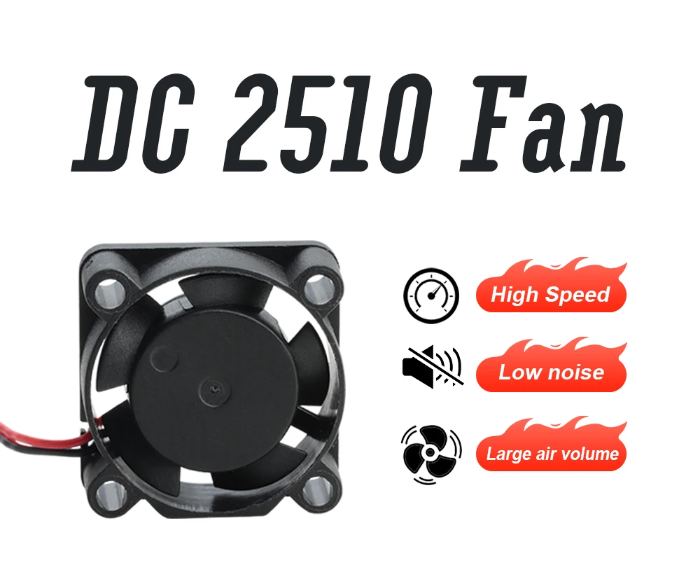 Trianglelab ® Neuer Geräuschloser DC2510 Lüfter 2,5CM 25*25*10MM Projektionslampe Laser 5V24V Kühllüfter für Hotend Extruder 3D-Drucker – Detail 2