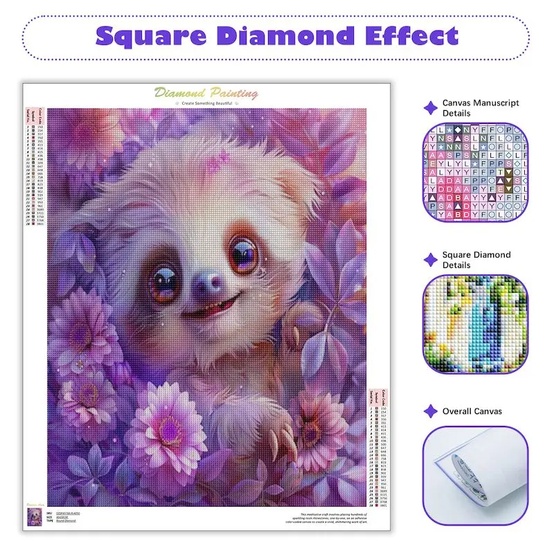 SDOYUNO Diamond Painting Koala Full Round Animal 5d Diy Diamond Art Embroidery Rhinestones Picture Mosaic Wall Decor