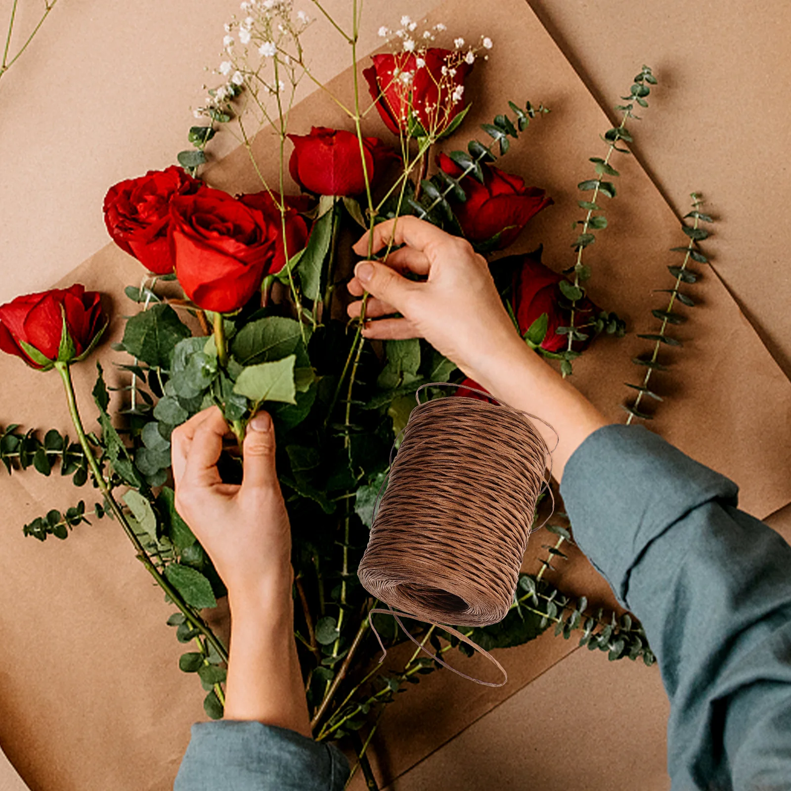 

Floral Wire 2mm x 200m Deep Brown Artificial Flower Packing Material for Wreath Making Supplies Portable Holiday