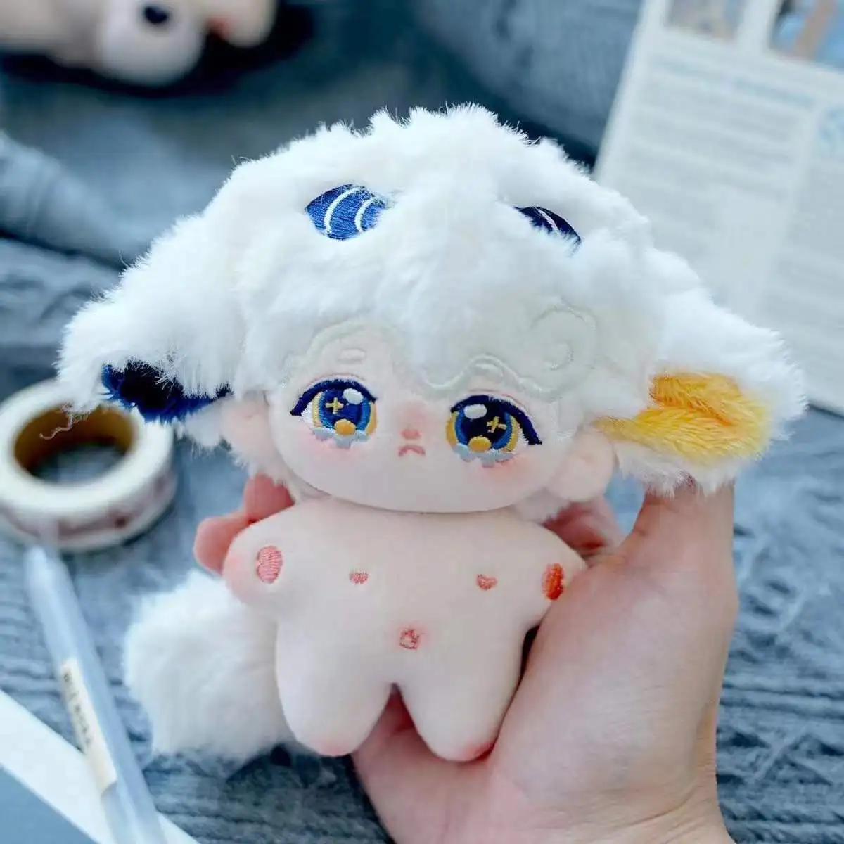 10cm Mini Cute Plush Doll Toys Little Sheep Series Seastar /Normal Body Cotton Doll with Animal Ear Tail Girl Kid Birthday Gift