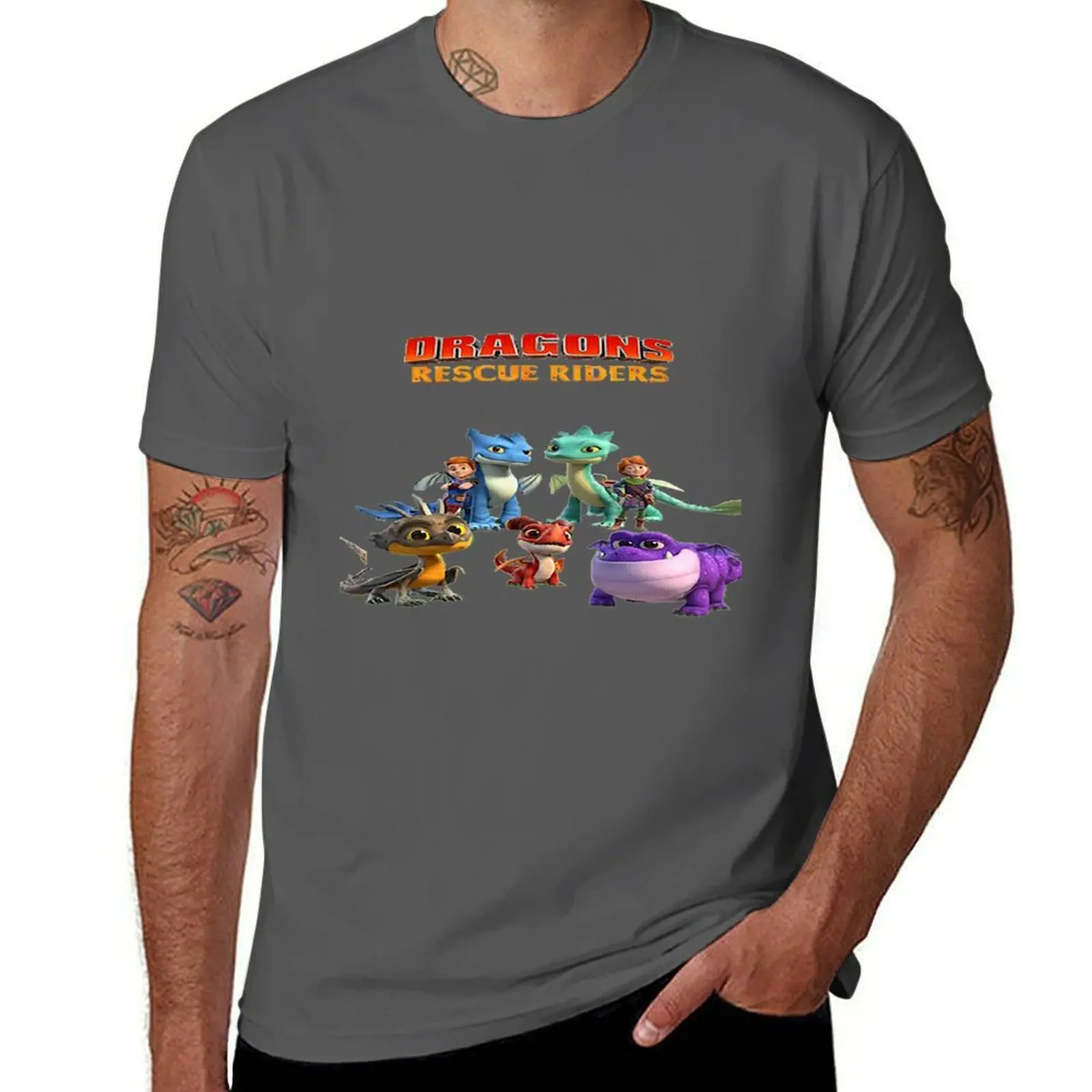 

Riders Rescue Dragons T-Shirt Casual Everyday Short Sleeve T-Shirt