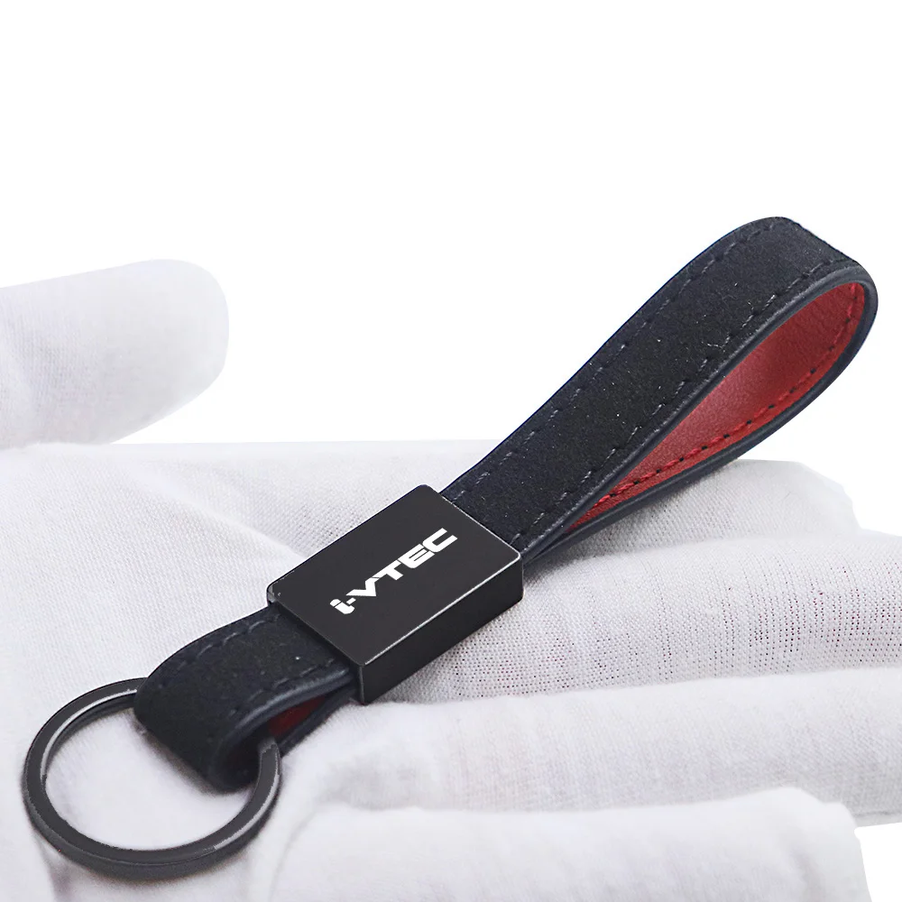 for Honda acura ivtec i-vtec dohc civic accord car key chain leather keychain Car Accessories