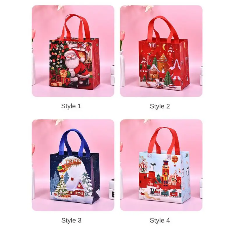 Christmas Decoration Whimsical Multifunction Festive Convenient Durable Cute Santa Storage Bag Holiday Themed Reusable Gift Bags