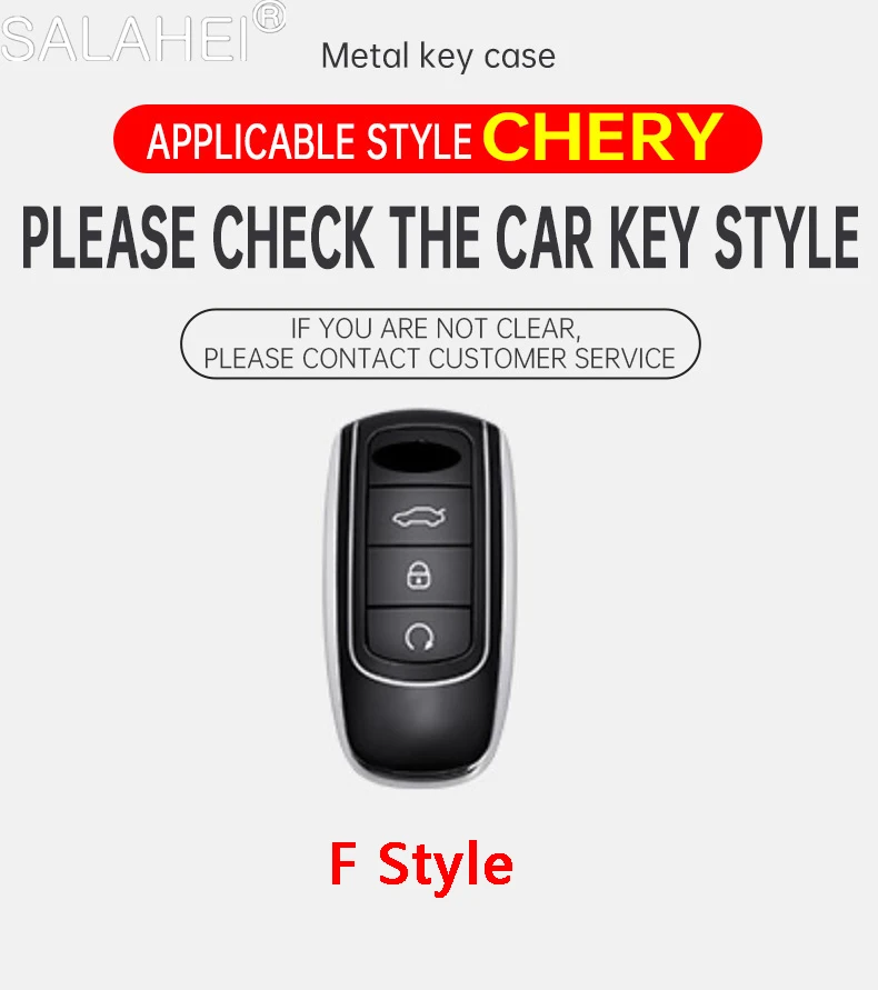 Zink Legering Lederen Auto Smart Remote Sleutel Case Cover Shell Voor Chery Omoda C5 5 Fx 7 8 Pro Plus 2022 2023 Sleutelhanger Accessoires