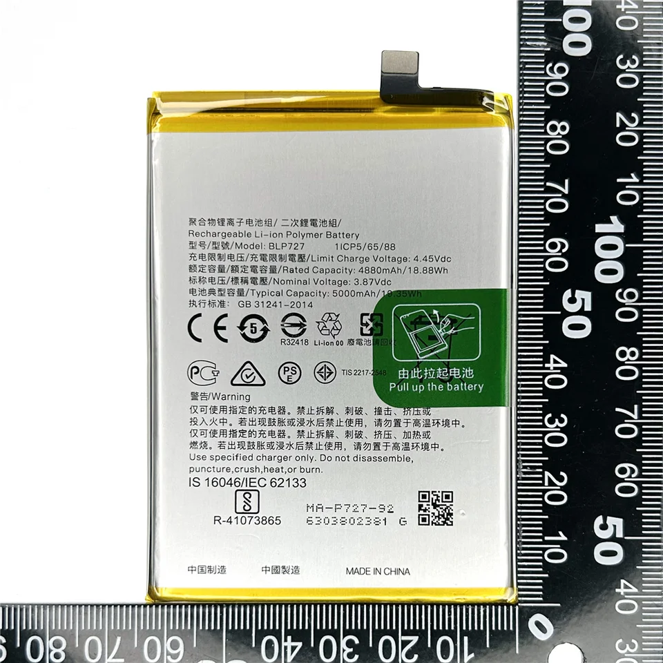 Batería original genuina BLP727 para Oppo A5 2020, A9 2020, A11X, A11, piezas de repuesto, 5000mAh 2