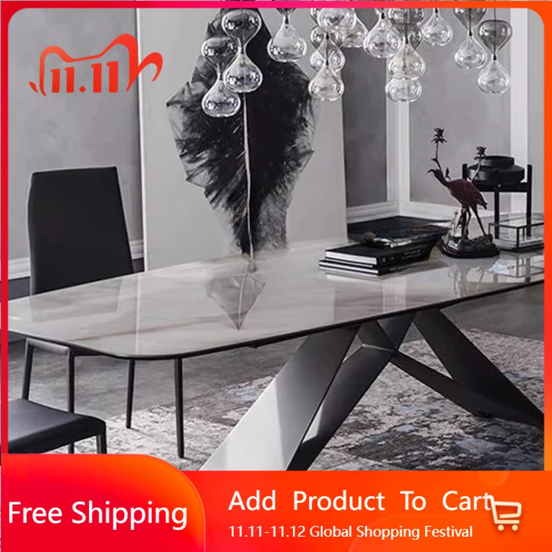 

Postmodern Modern Dining Table Living Room Restaurant Extending Center Table Designer Display Luxury Muebles Hotel Furniture