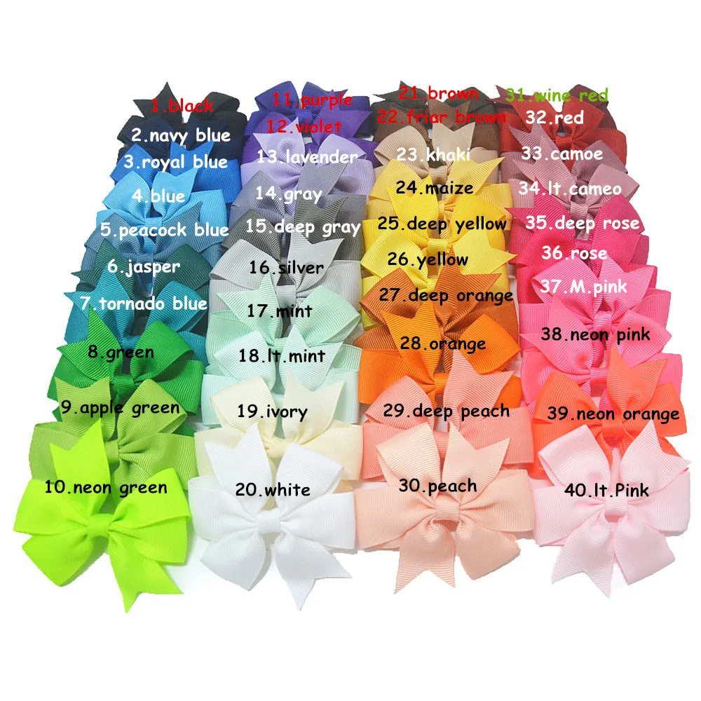 600pcs-wholesale-40-colors-ribbed-dovetail-bow-diy-kids-headwear-clothing-accessories-without-clips