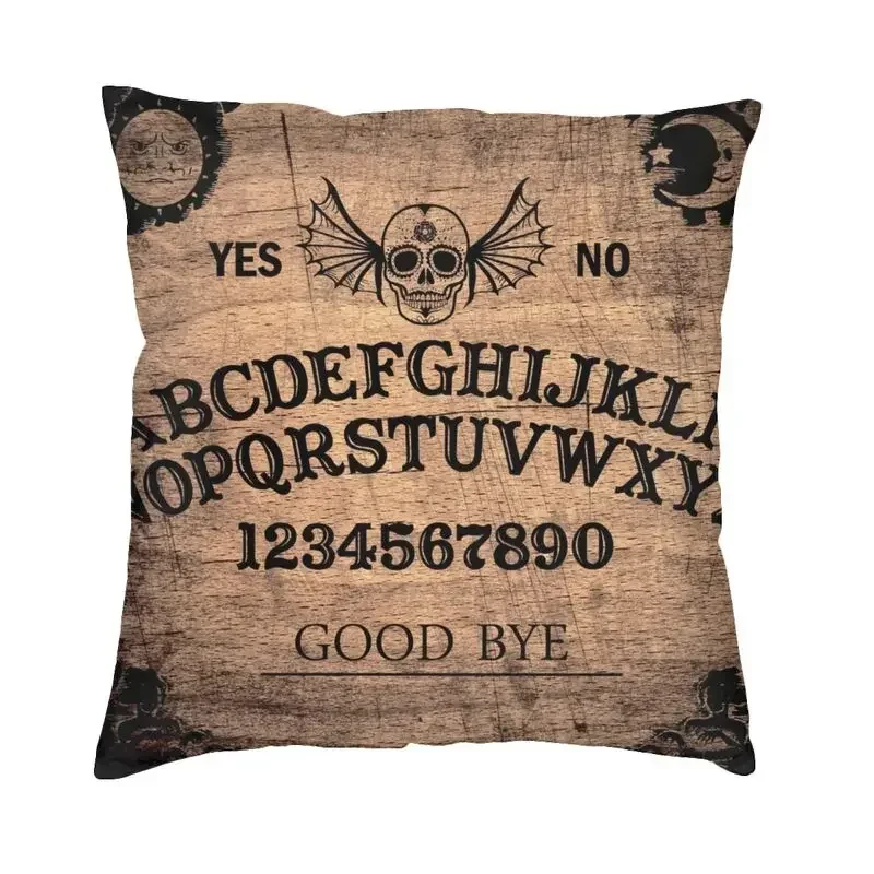 Cojín de brujería gotica Modern para decoración de dormitorio، Funda de almohada cuadrada para sofá، Luna mistica، polilla