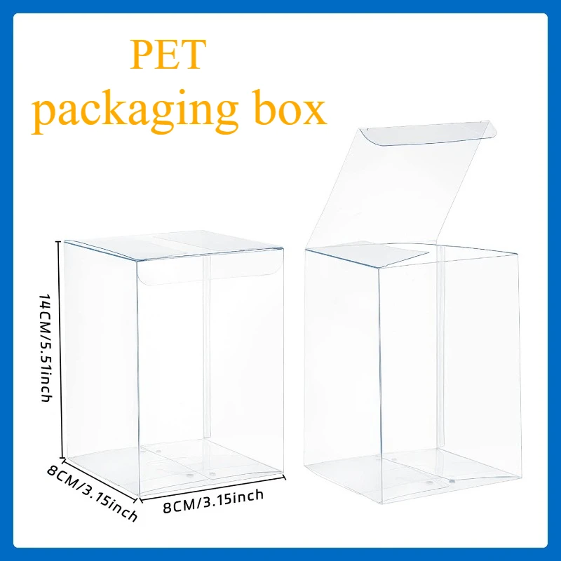 PET Square Rectangular Plastic Packaging Box Transparent Gift Box with Lid Watch Jewelry Box Candy Biscuit Gift Food Wholesale