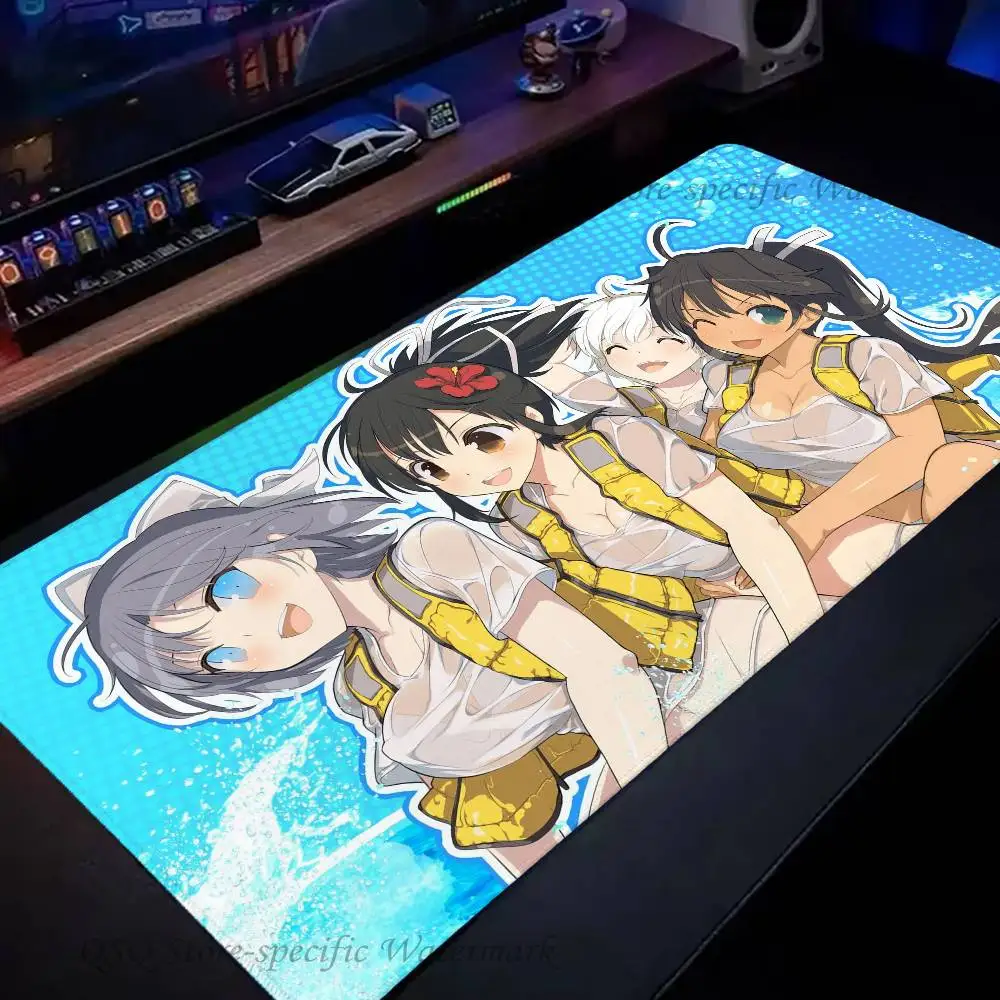 Game S-Senran Kagura Anime Mousepad Non-slip Suitable For Office Computers Laptops E-sports Game Desk Mats XXL Keyboard