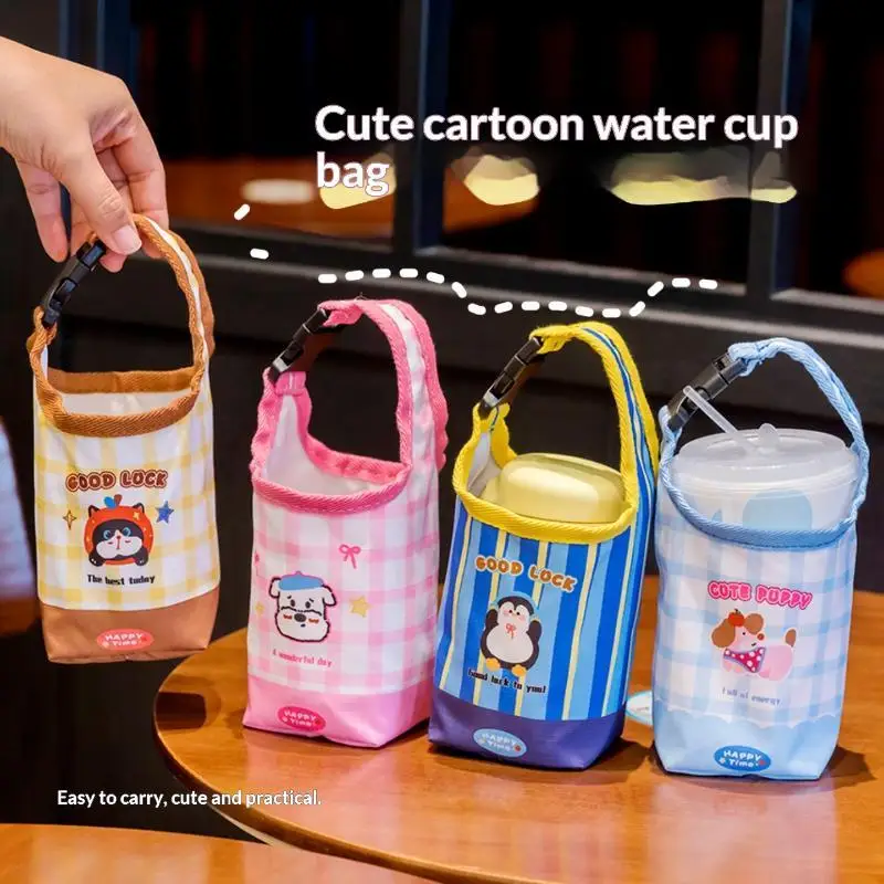 Water Bottle Carrier Bag Adjustable Buckle Easy Carry Stroller Cup Holder for Picnic Travel Shopping Daily Outdoor Use