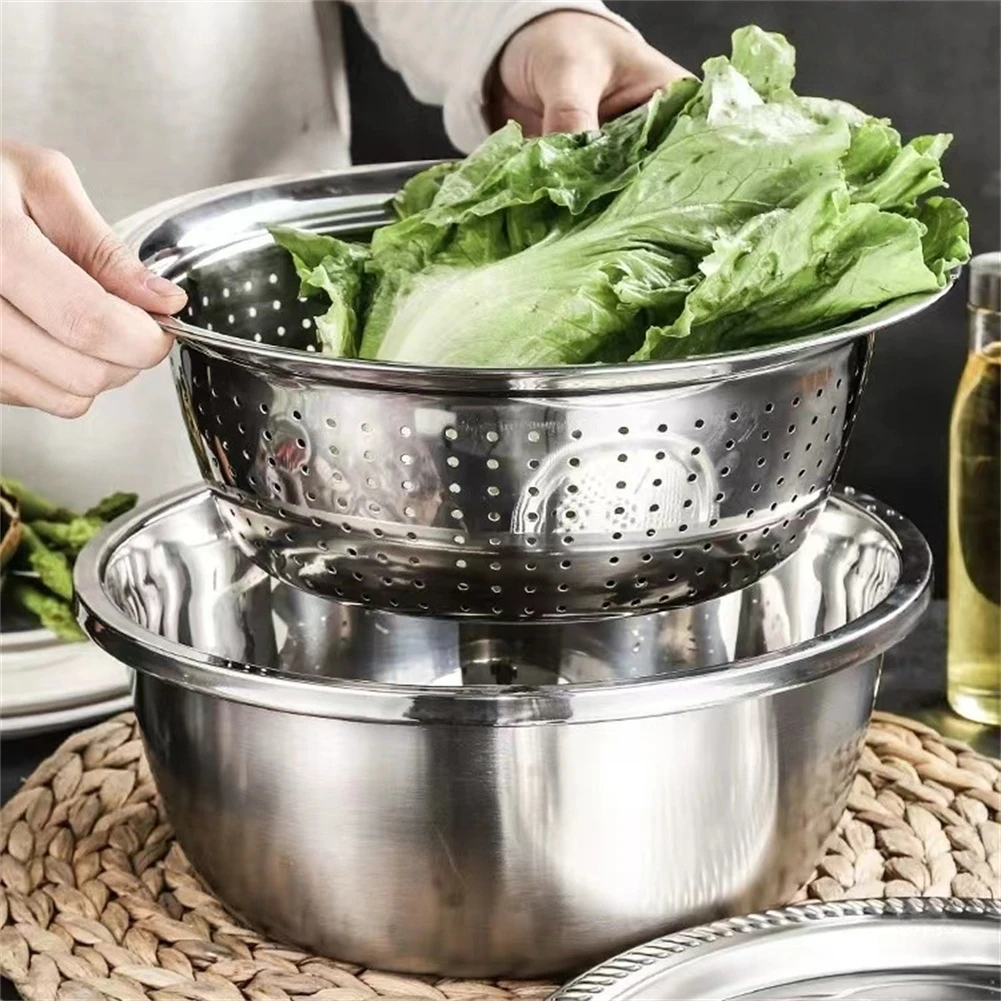 

Daily Cooking Stainless Steel Mixing Bowls Easy To Clean Stainless Steel Bowl Cooking Accessory Compact Cooking Bowl