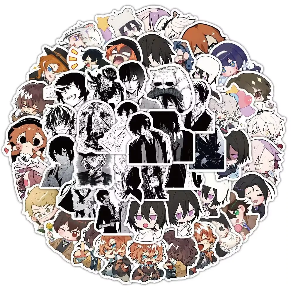 206 "Bungo Stray Dogs" Q-version sticker cartoon cute character peripheral diary decoration desktop stickers