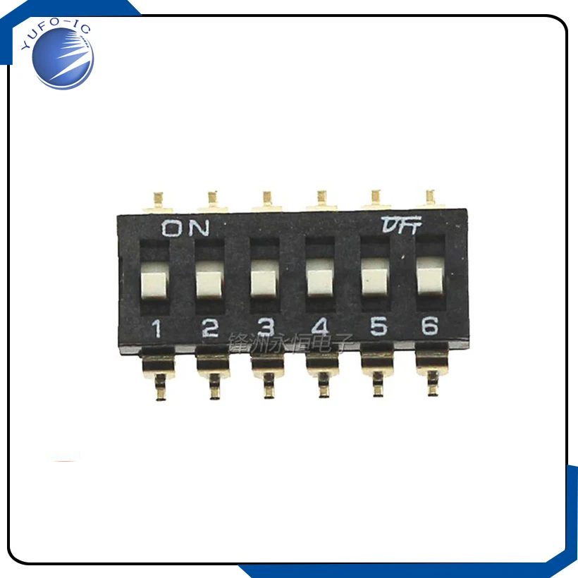 10PCS 2 3 4 5 6 8 Position bits 2.54mm SMD DIP switch/Gold plated digital toggle switch KM-02/03/04/05/06/08 black SURFACE MOUNT