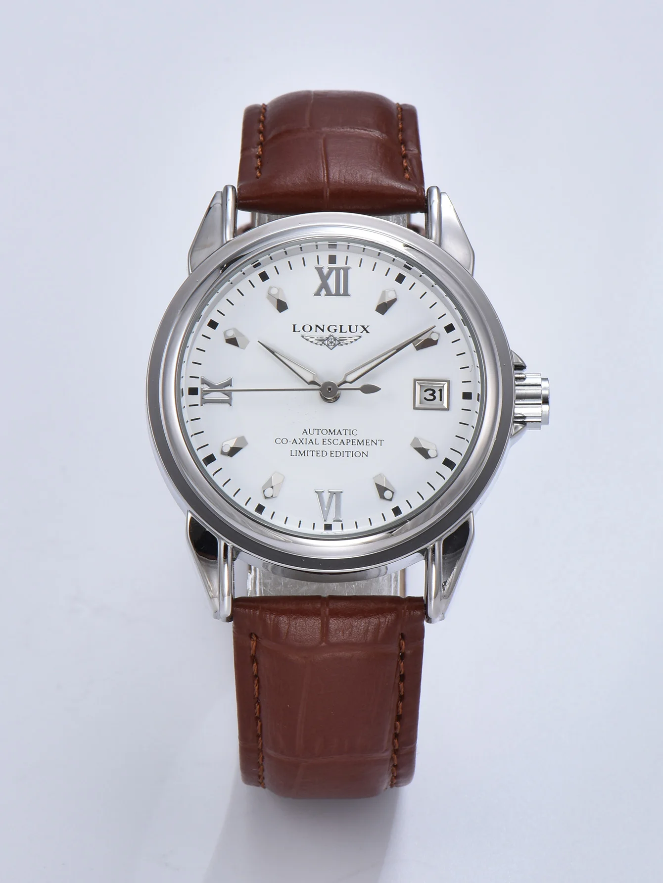 Men's Automatic Watch, Simple Mechanical Leather Timepiece
