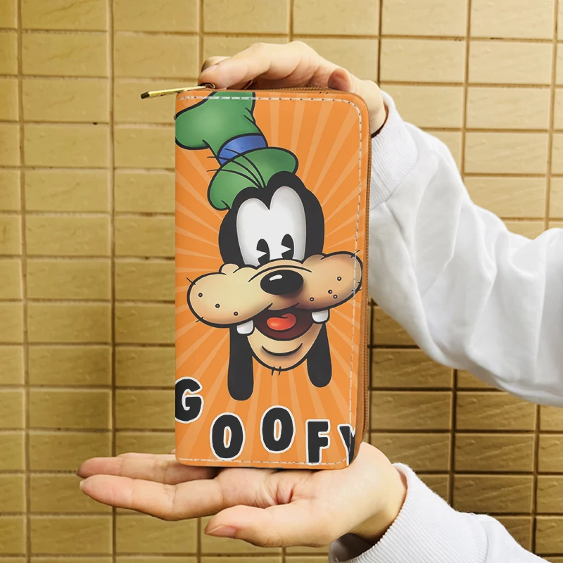 Disney Pluto Goofy W5999 Anime Briefcases Wallet Cartoon Zipper Coin Bag Casual Purses Card Storage Handbag Gift