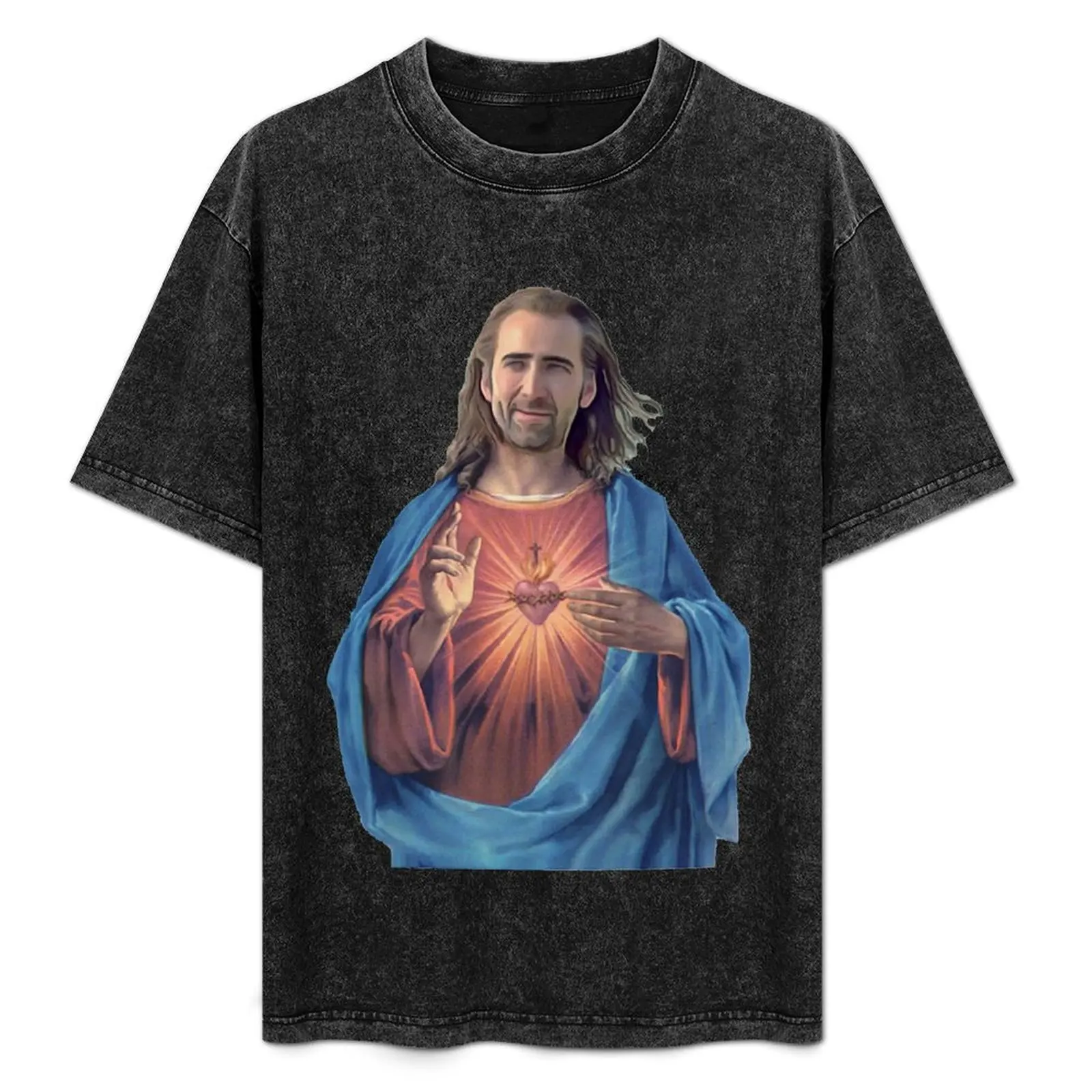 

Nicolas Cage is Jesus Classic T-Shirt anime baggy shirts shirts men graphic