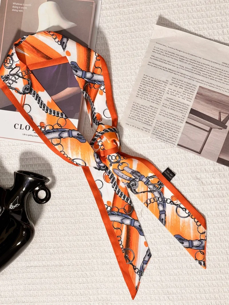 جديد فاخر العلامة التجارية مصمم الأوشحة للنساء موضة جديدة الأوشحة الحريرية رئيس الرقبة التفاف أفكار هدايا الزفاف أفضل بائع