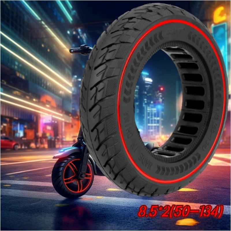 8.5*2(50-134) explosion-proof non-inflatable solid tire with red line for VSETT 9&9 + / ZERO 9 / Inokim Light 2 electric scooter