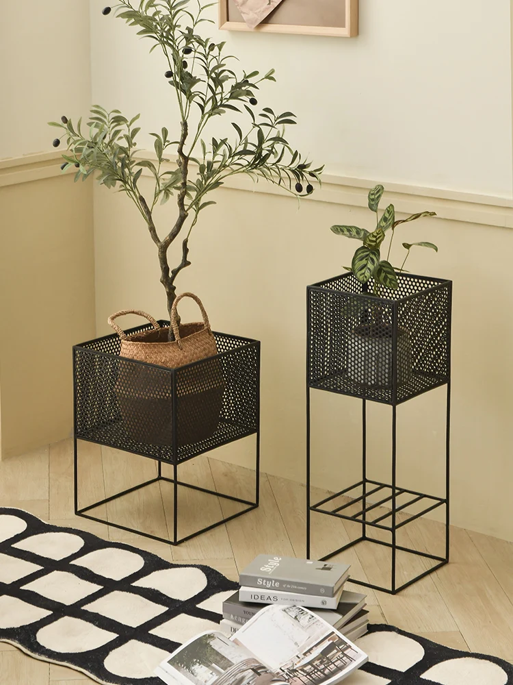

Wrought iron flower stand, living room, floor-to-ceiling flower shelf, balcony decoration, flower pot shelf