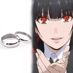 Cartone animato in acciaio inossidabile Anime Kakegurui gioco d'azzardo forzato anello Cosplay puntelli Jabami Yumeko accessori gioielli di fascino all'ingrosso