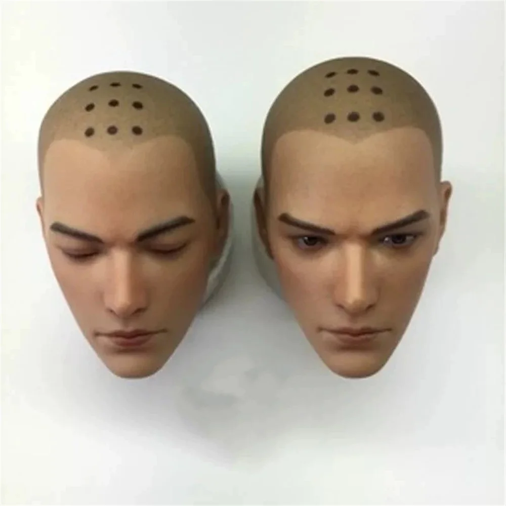 1/6 Monk Holy Man Head Sculpt Male Head Sculpt Closed Open Eye Version Male Carving Fit 12'' Action Figure  Soldier  toys