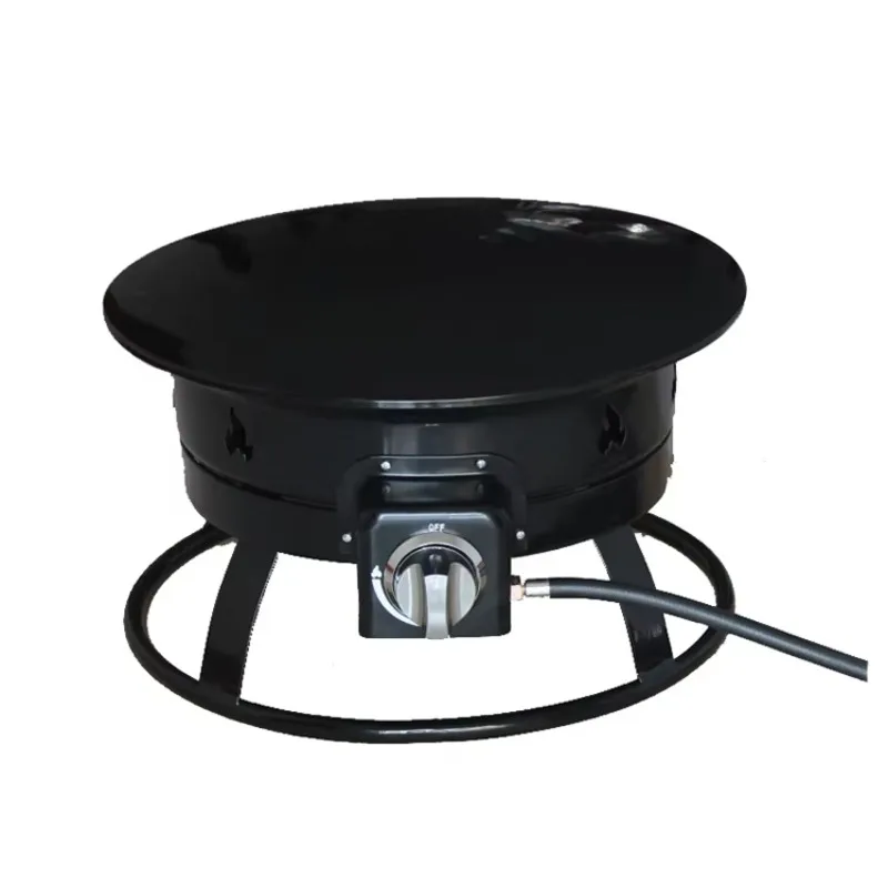 19'' Portable Outdoor Propane Gas Fire Pit, Well Ventilated Durable Stainless Steel Burner for Patio Backyard Garden Heating Use