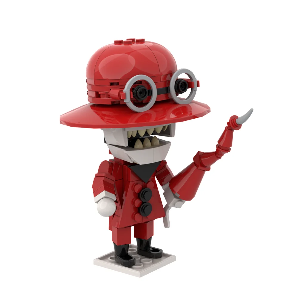 

Gobricks MOC The Crooked Man Building Block Deformed person Bricks Horror Movie Minifigure Halloween Gift Red Suit Toy Gift