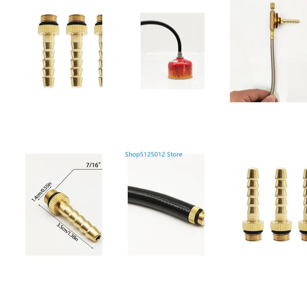 G8TC Copper Liquefied Gas Rubber Hose Converter Practical Flat Cylinder Coupler