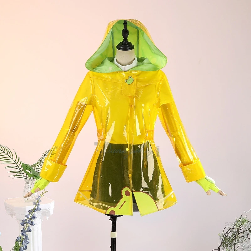 

Game OW2 Mei Dancing Lightly In The Rain Cosplay disfraz Yellow hooded swimsuit Shoes skirt wig Set Halloween party Carnival