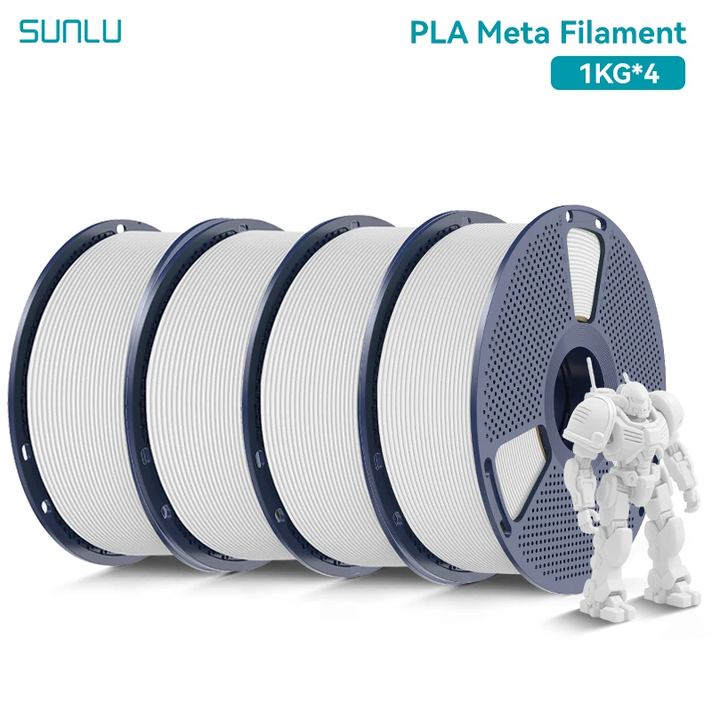 SUNLU PLA Meta 3D-Drucker Filament 4KG 1KG/Rolle 175MM Toleranz +/-0,02MM Filament Schneller Versand 2-7 Tage