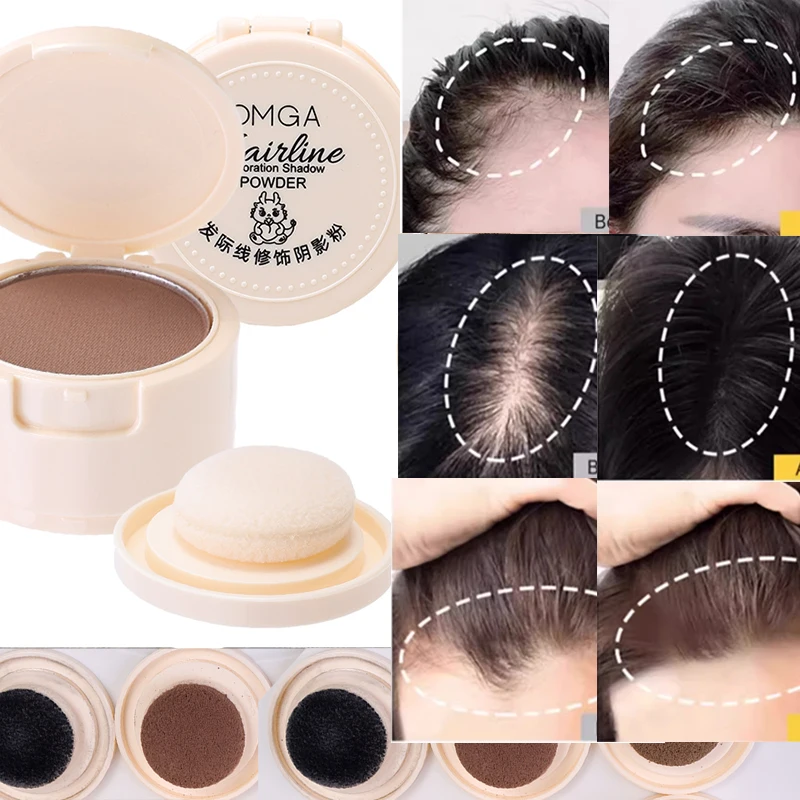 Hairline Filling Powder Waterproof Lasting Fill in Hair Shadow Powder Fluffy Hair Root Instantly Cover Up Hairline Make Up Tools