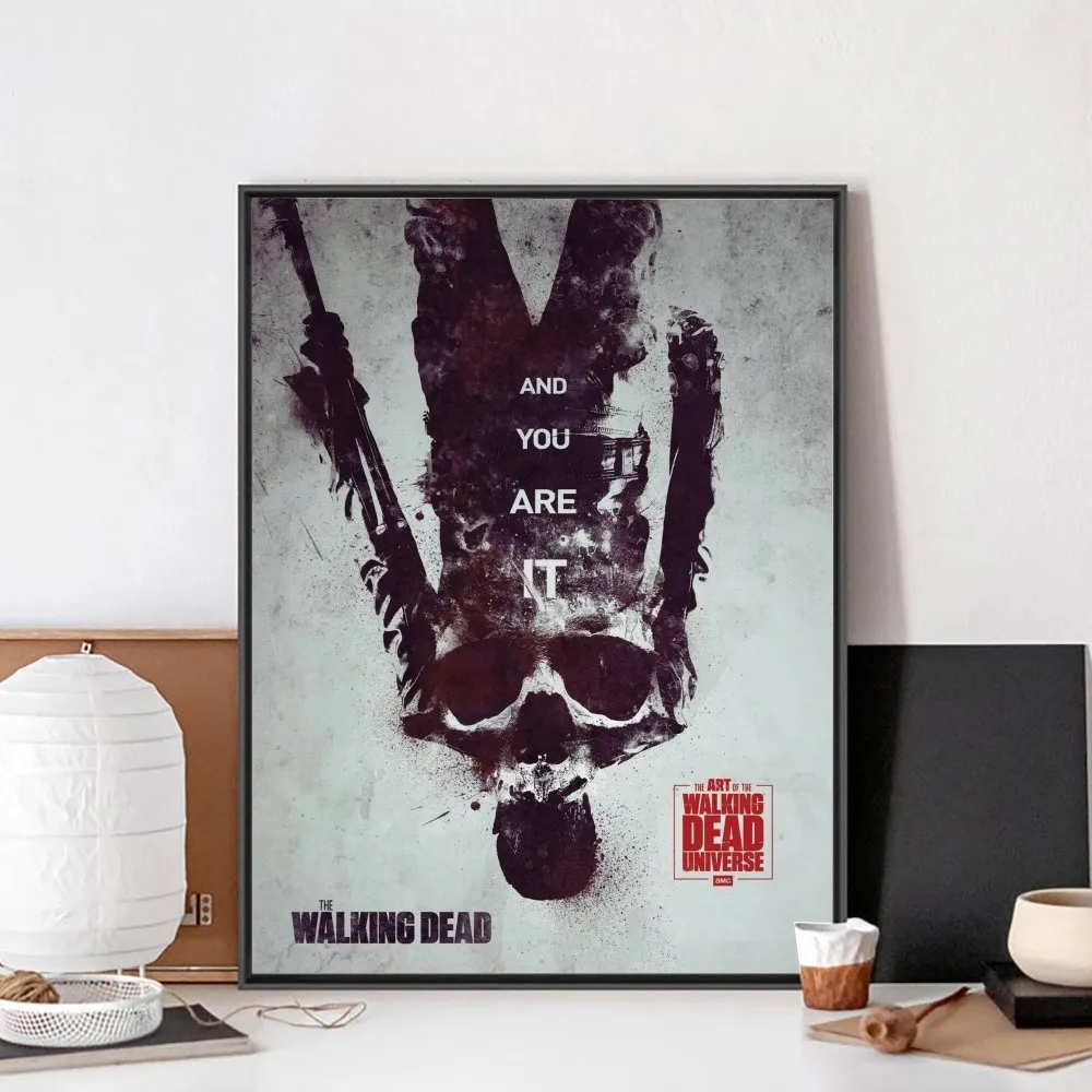 The Walking Dead Print Art Canvas Poster No Framed Poster Kraft Club Bar Paper Vintage Wall Art Painting Bedroom Study Stickers