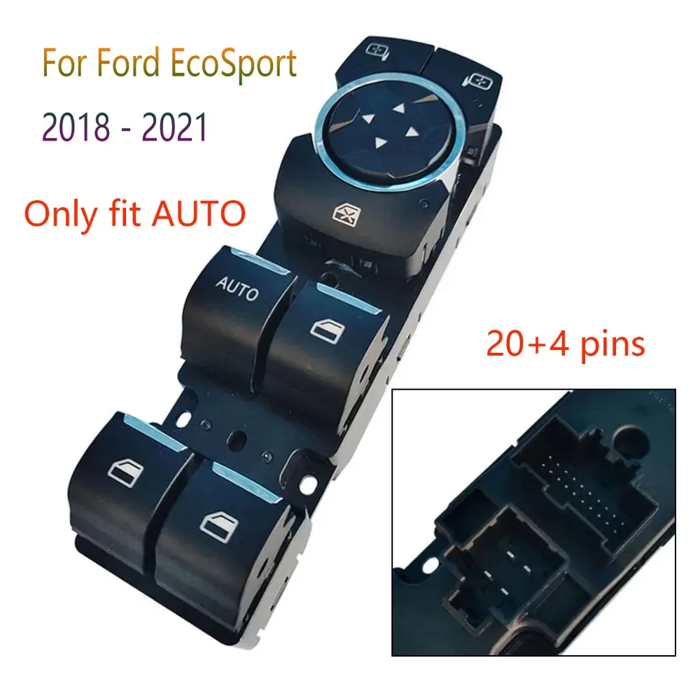 

Главный переключатель управления стеклоподъемником для Ford EcoSport 2018 2019 2020 2021, передняя левая кнопка регулятора стекла с электроприводом, автозапчасти