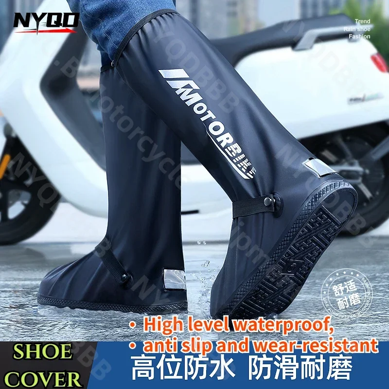

Rain Shoe Cover High Waterproof PVC High Tube Waterproof Shoe Cover Outdoor Anti Slip and Wear-resistant Thick Shoe Cover