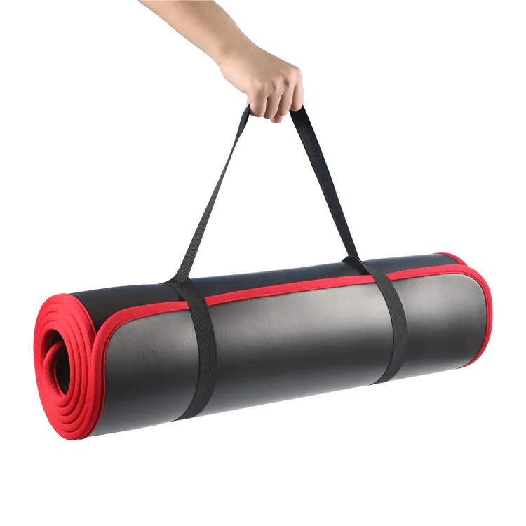 10MM Extra Thick Yoga Mats 183cmX61cm NRB Non-slip Soft Exercise Mat Fitness Tasteless Pilates Workout Gym Mats with Bandage