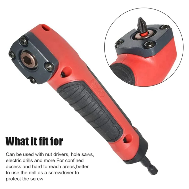 【Superdeals】 Chave de fenda elétrica Ferramenta de operação de canto em ângulo reto 1/4 Broca de canto de direção com 10 lotes