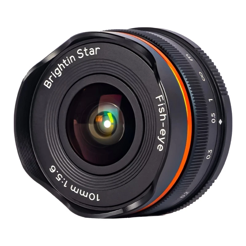 Brightin Star 10mm F5.6 APS-C Wide Angle Fisheye Prime Manual Focus Lens for Sony E FE Canon EOS M Fuji X FX Nikon Z M4/3 Mount