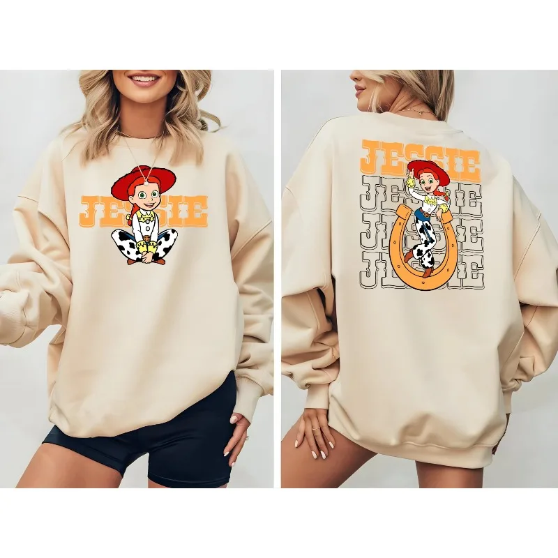 ديزني جيسي قصة لعبة قمصان بيكسار كاوبوي جيسي نمط تي شيرت النمط الغربي ديزني لاند عطلة القمم شخصيات كرتونية لطيف