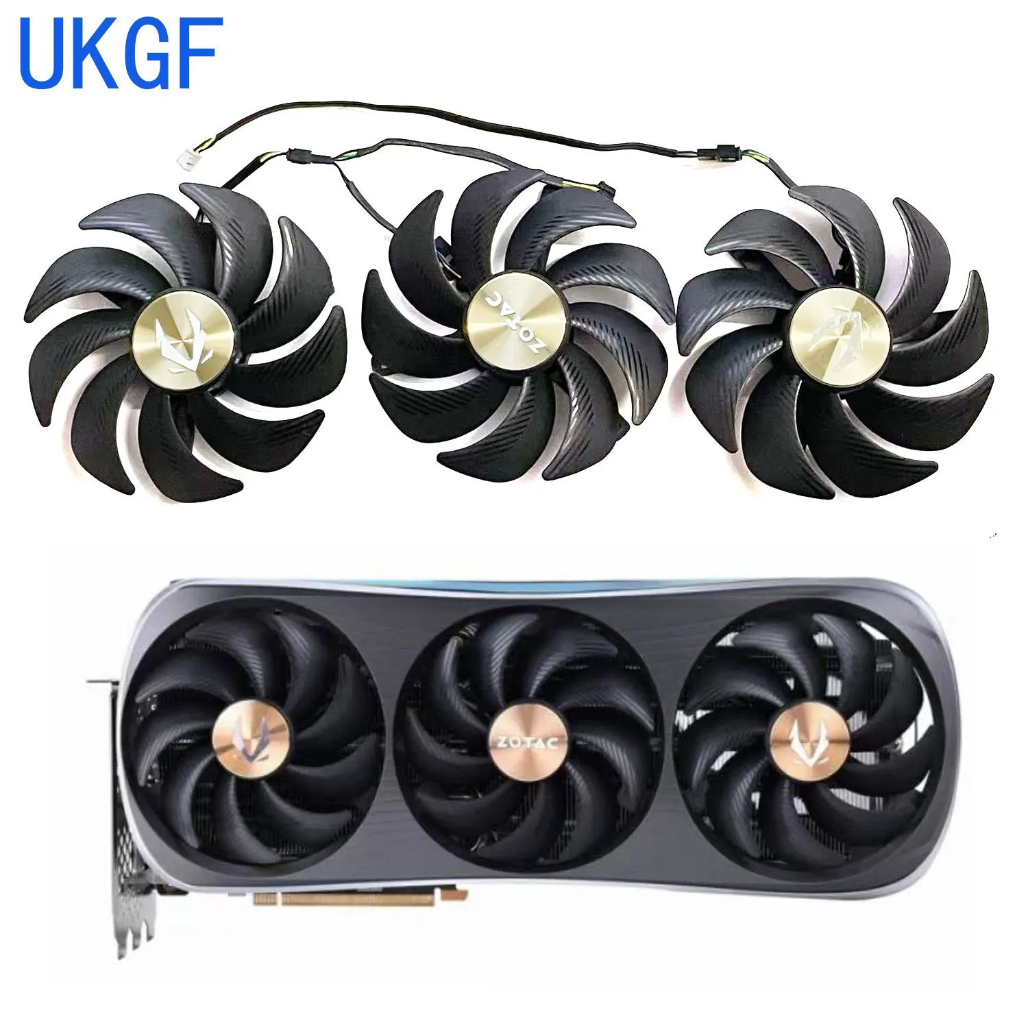 Original 105MM 4PIN GAH3B2H RTX4090 GPU fan suitable for Zotac RTX4090 AMP EXTREME AIRO graphics card cooling