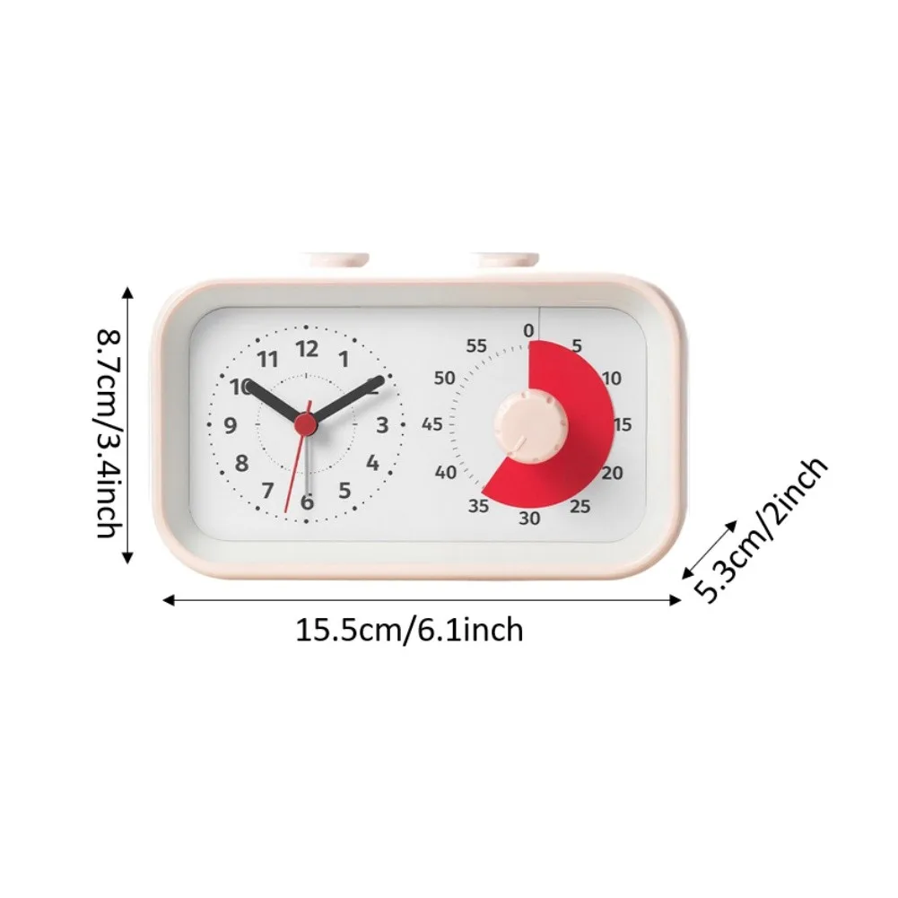 Modern Stylish New Children Visual Silent Timer Alarm Clock Time Management Tool For Kid Homework Classroom Home Study Accessory