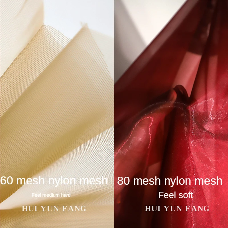 Tulle Fabric Nylon Mesh Yarn By The Meter for Wedding Dresses Skirts Sewing Transparent Gauze Diy Fashion Thin Summer Cloth Soft