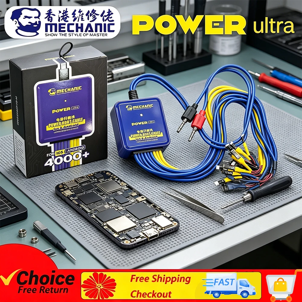 MECHANIC POWER Ultra Power Boot Cable For IPhone6-16PM Android Xiaomi Huawei Samsung Phone Power Supply Repair Test Cord