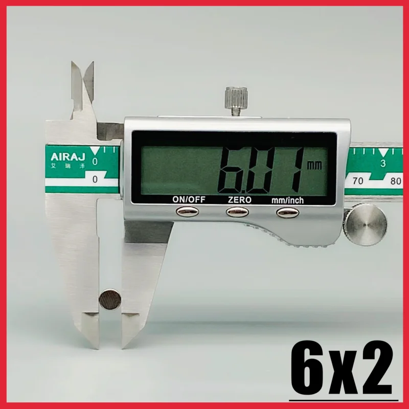 6 x 2 mm Kühlschrankwerkzeug, runde Form, starker Magnet, 50–1000 Stück, Neodym-Magnet, für Zuhause, Küche, Zubehör, Garten, DIY, Basteln – Detail 7