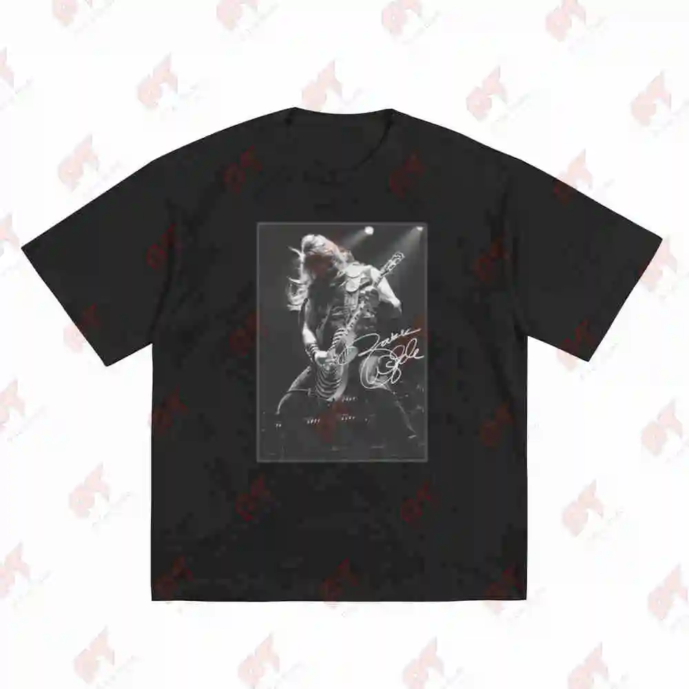Zakk Wylde Signature Guitar Autograph Short Sleeve Tee 100% Cotton T-Shirt