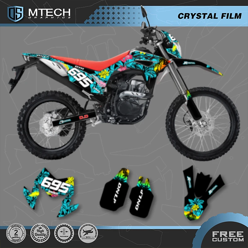 

DSMTECH мотоциклетные графические фоновые наклейки, наборы наклеек для HONDA CRF150L 2021 2020 2019 2018 150L CRF 150cc 02