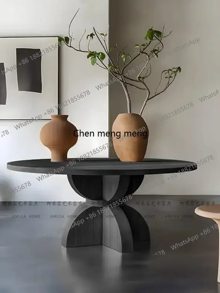 

CC182 French retro art round dining table, surprised by the quiet wind, special-shaped round table , negotiating table and chair