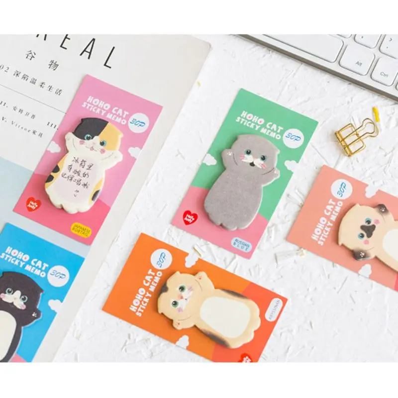 for Cat Series Sticky Note Student Message Sticker Times Memo Pad Scrapbooking School Label Stationery