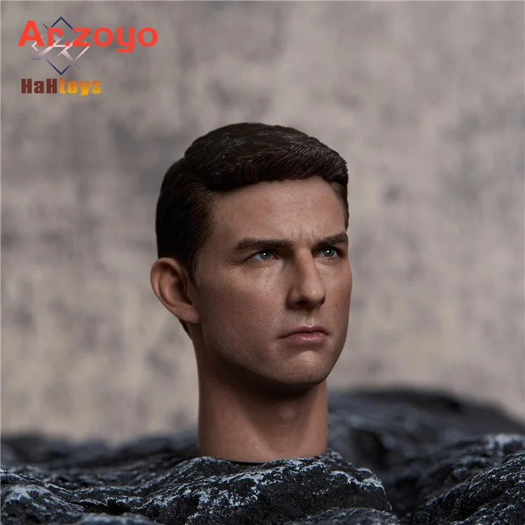 HaHtoys H006 1/6 Tom Cruis Head Sculpt Carving Model Fit 12'' Male Soldier Action Figure Body Dolls