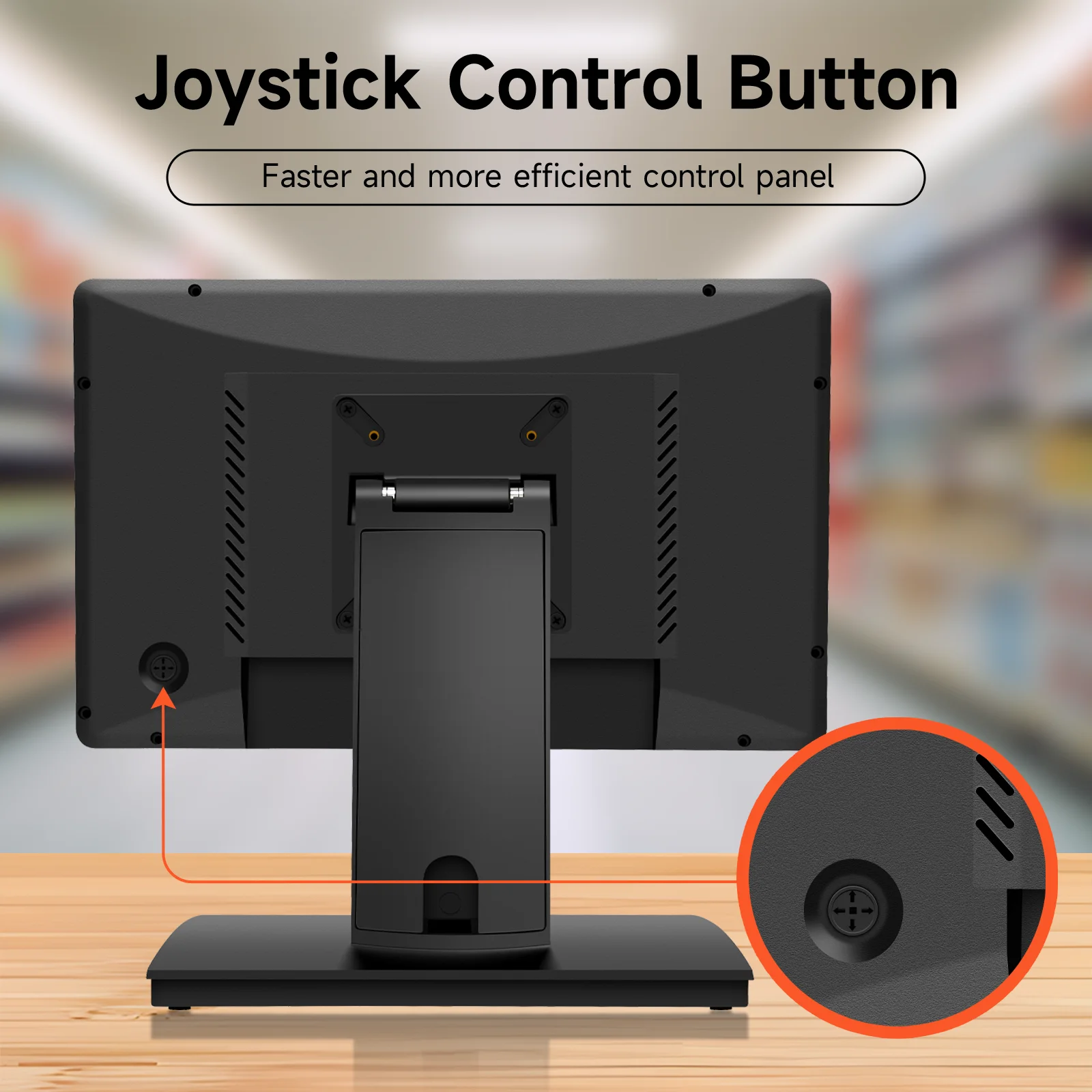 شاشة 15.6 بوصة تعمل باللمس 1080P HD عرض IPS شاشة عريضة LED سطح المكتب LCD سوبر ماركت نظام POS واجهة USB سريع جديد #4